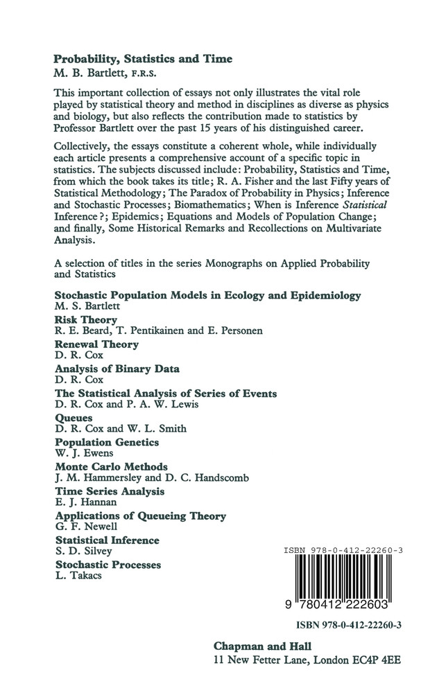 Probability Statistics and Time