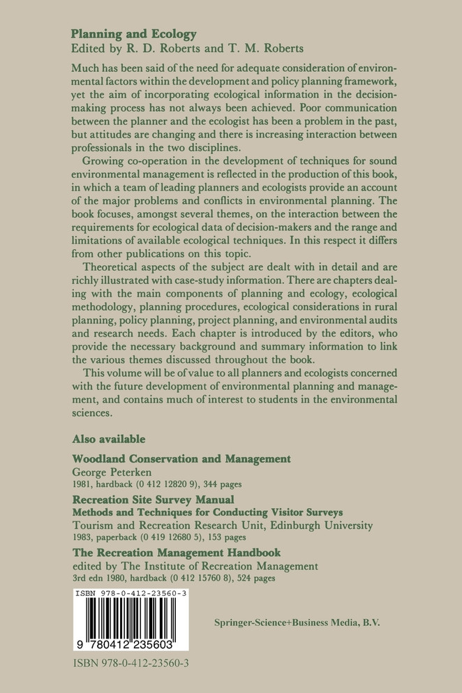 Planning and Ecology