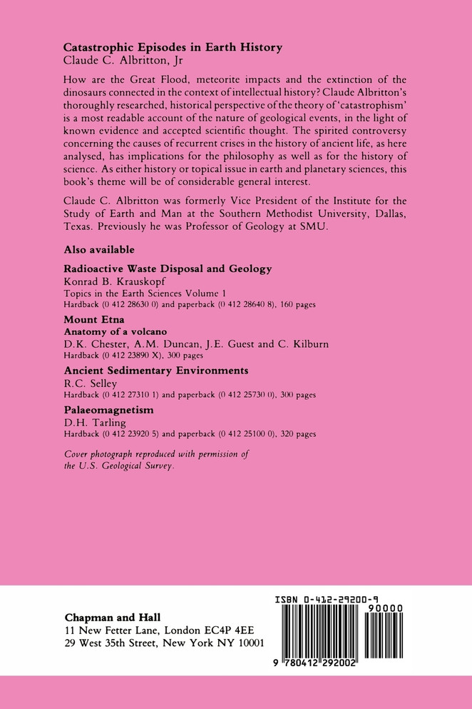 Catastrophic Episodes in Earth History