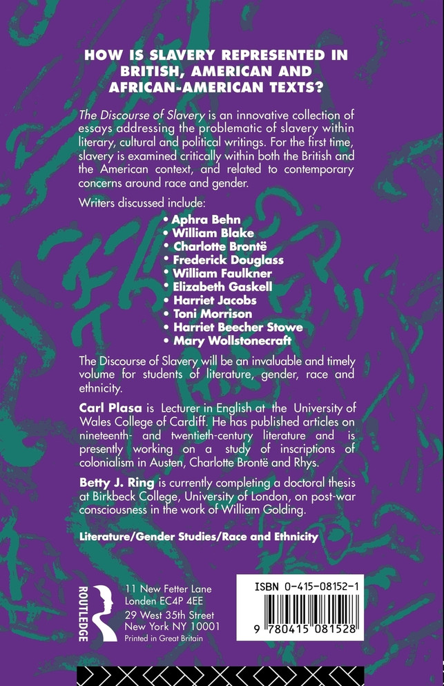 The Discourse of Slavery