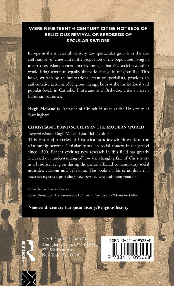 European Religion in the Age of Great Cities