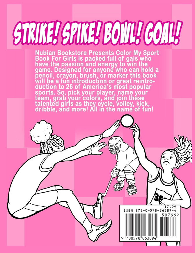 Nubian Bookstore Presents Color My Sport Book For Girls