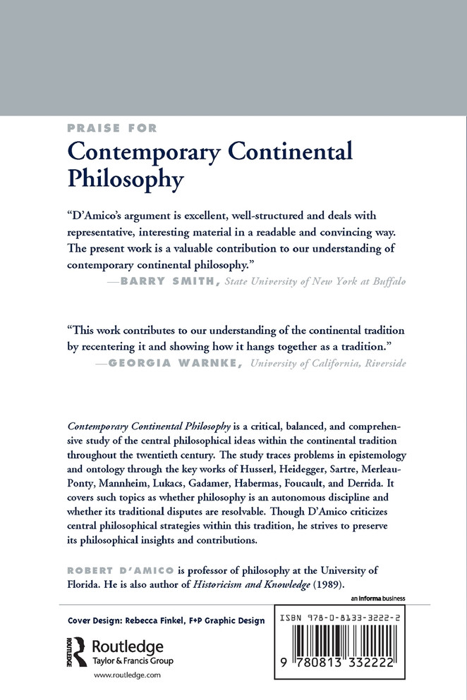 Contemporary Continental Philosophy