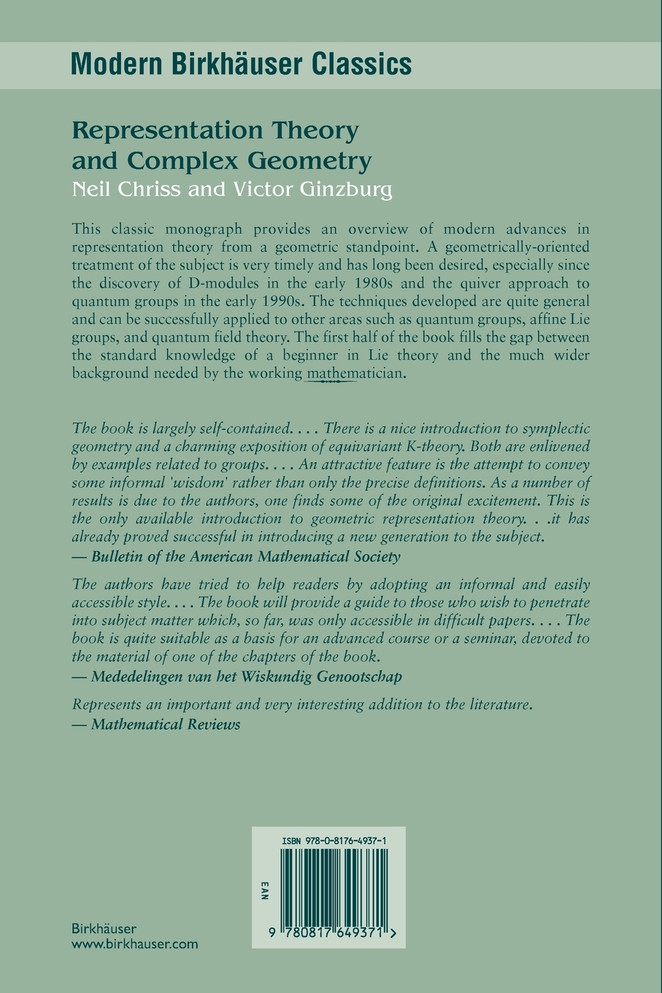 Representation Theory and Complex Geometry
