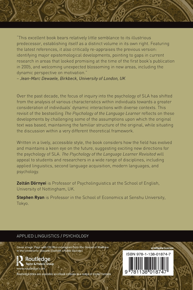 The Psychology of the Language Learner Revisited