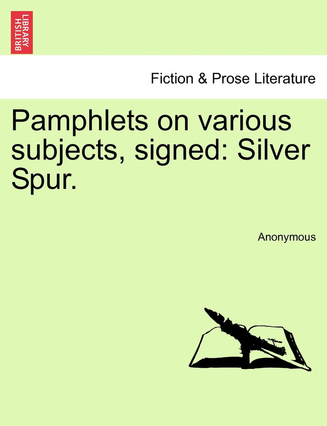 Pamphlets on various subjects, signed