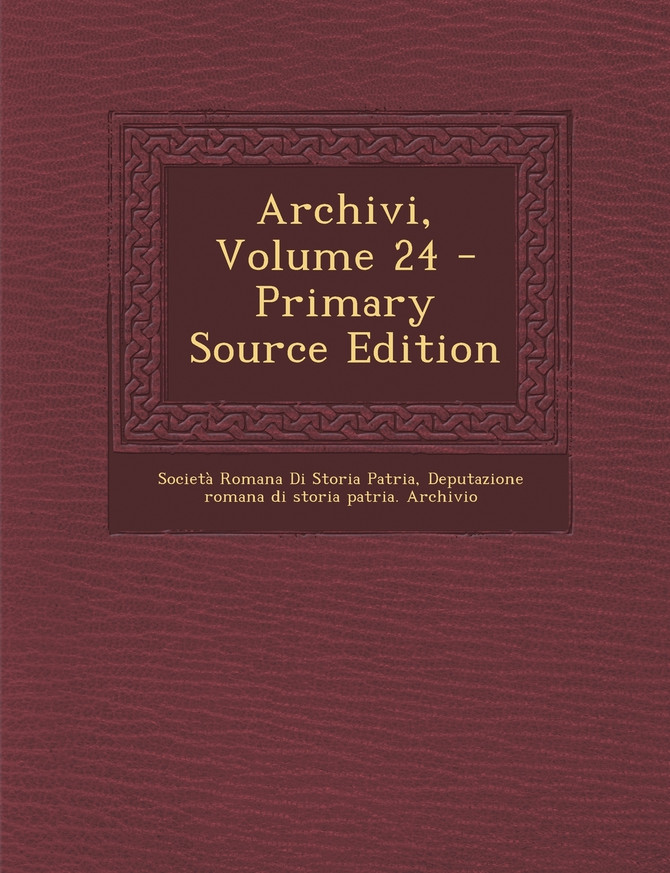 Archivi, Volume 24