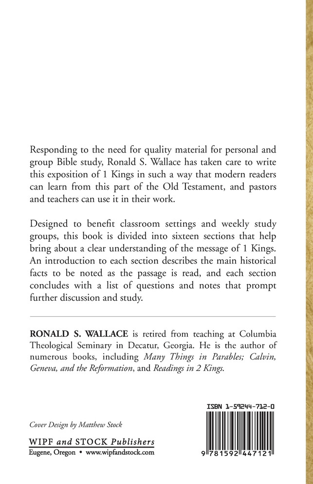 Readings in 1 Kings