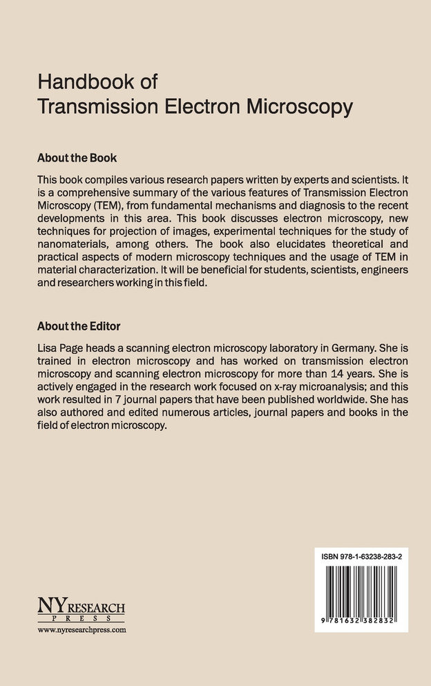 Handbook of Transmission Electron Microscopy