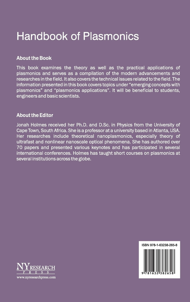 Handbook of Plasmonics