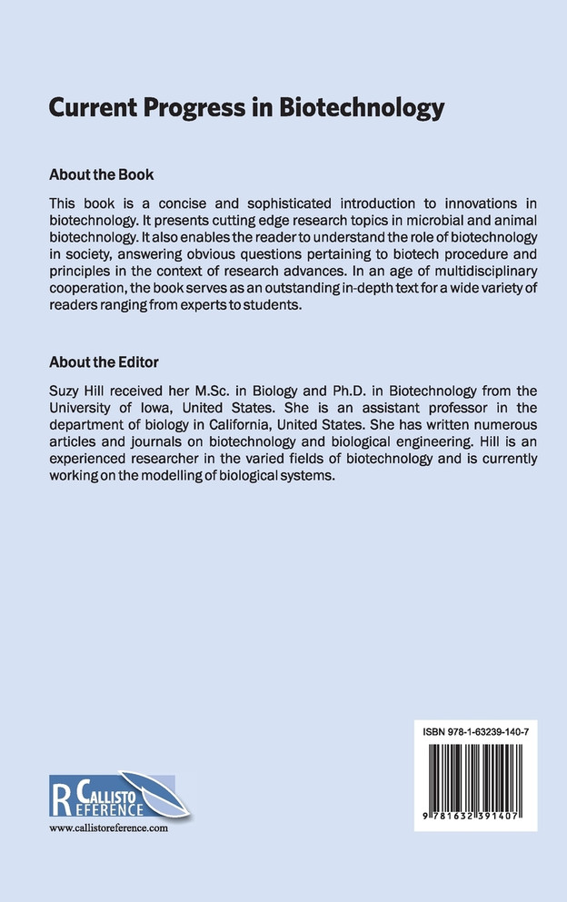 Current Progress in Biotechnology