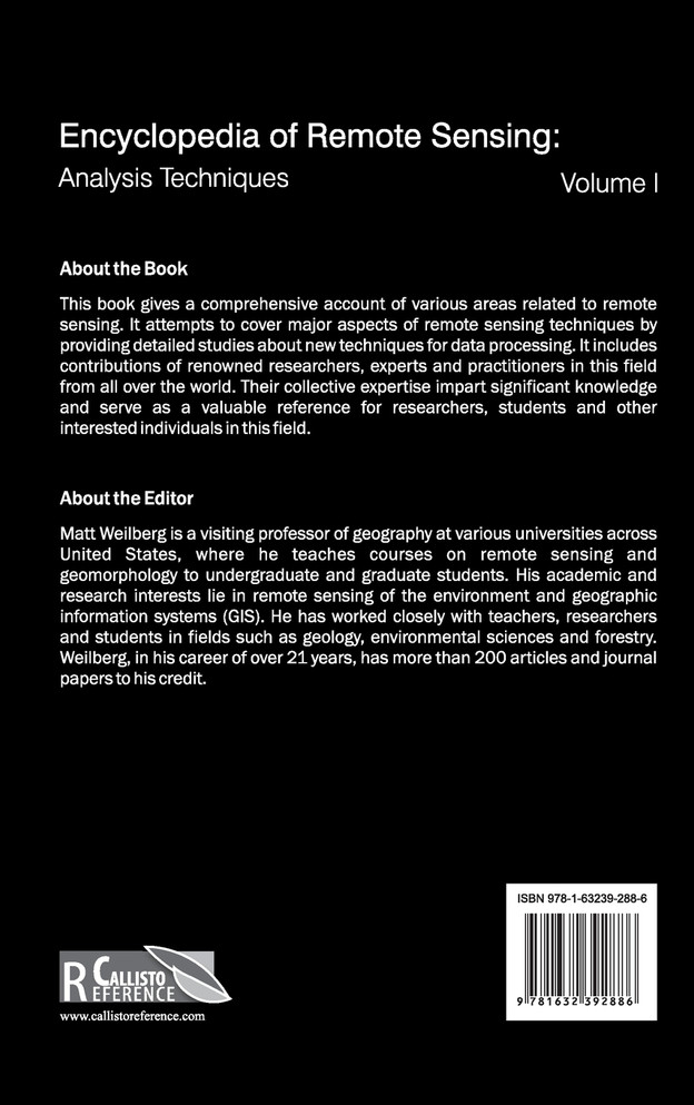 Encyclopedia of Remote Sensing