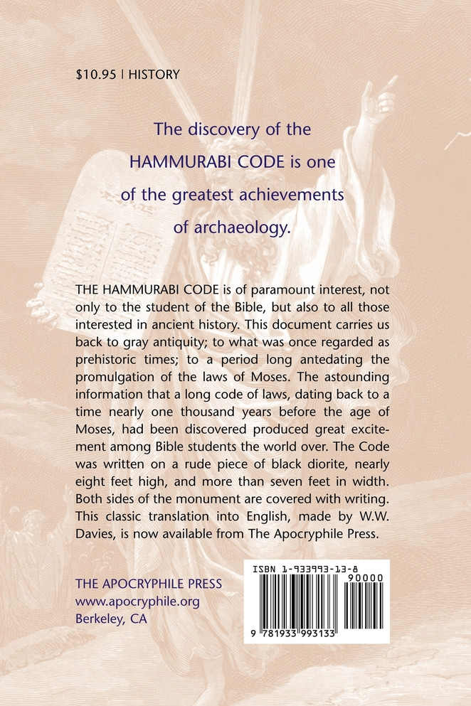 The Codes of Hammurabi and Moses