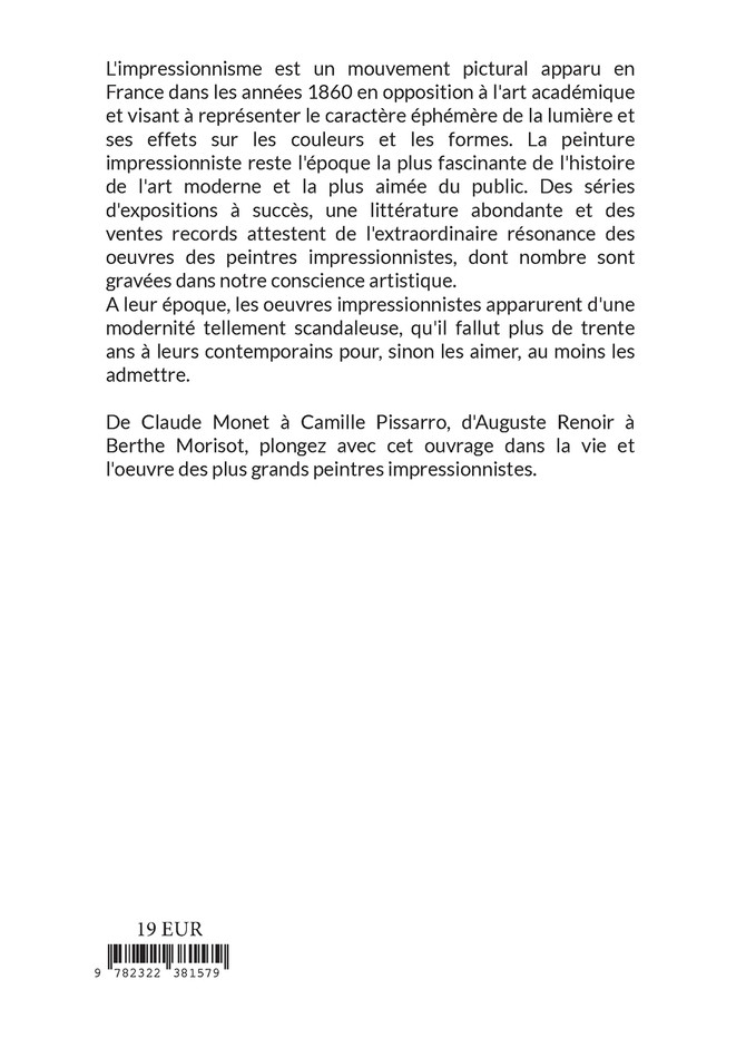 Histoire des peintres impressionnistes