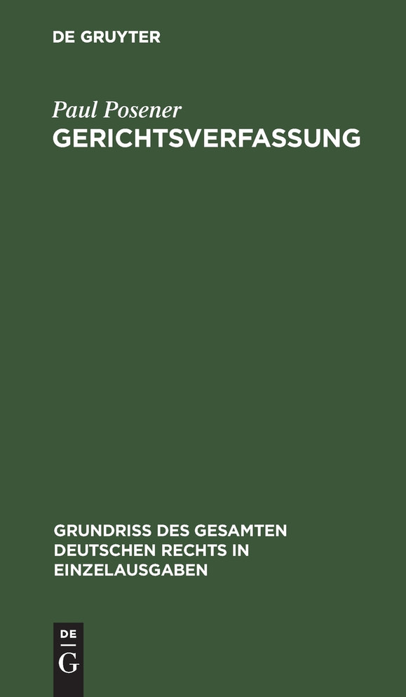 Gerichtsverfassung
