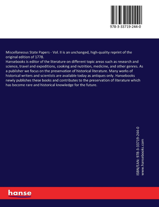 Miscellaneous State Papers