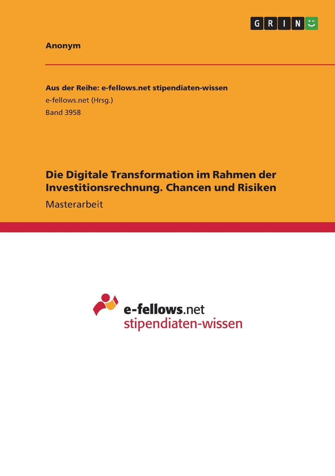 Die Digitale Transformation im Rahmen der Investitionsrechnung. Chancen und Risiken