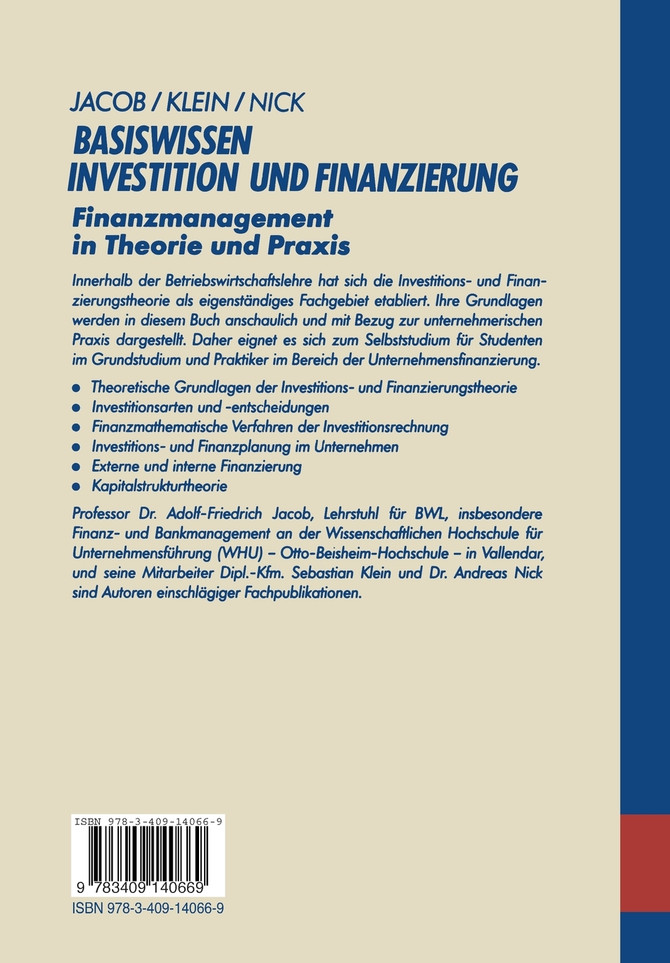 Basiswissen Investition und Finanzierung