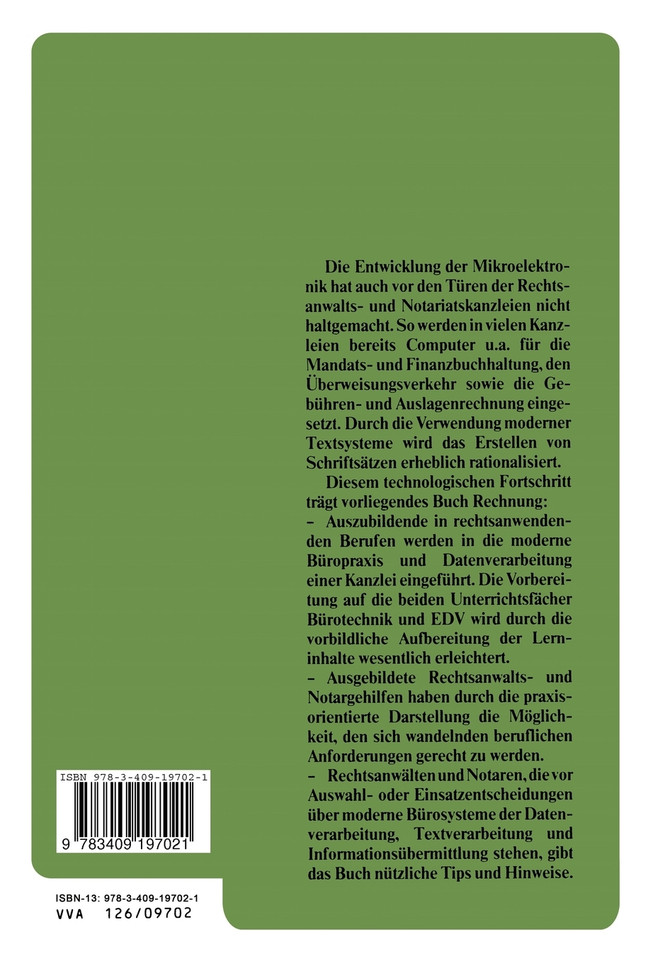 Bürotechnik und EDV für Rechtsanwalts- und Notargehilfen