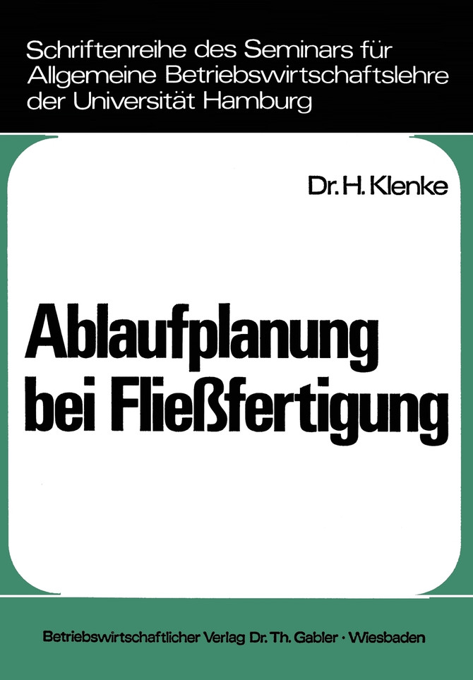 Ablaufplanung bei Fließfertigung