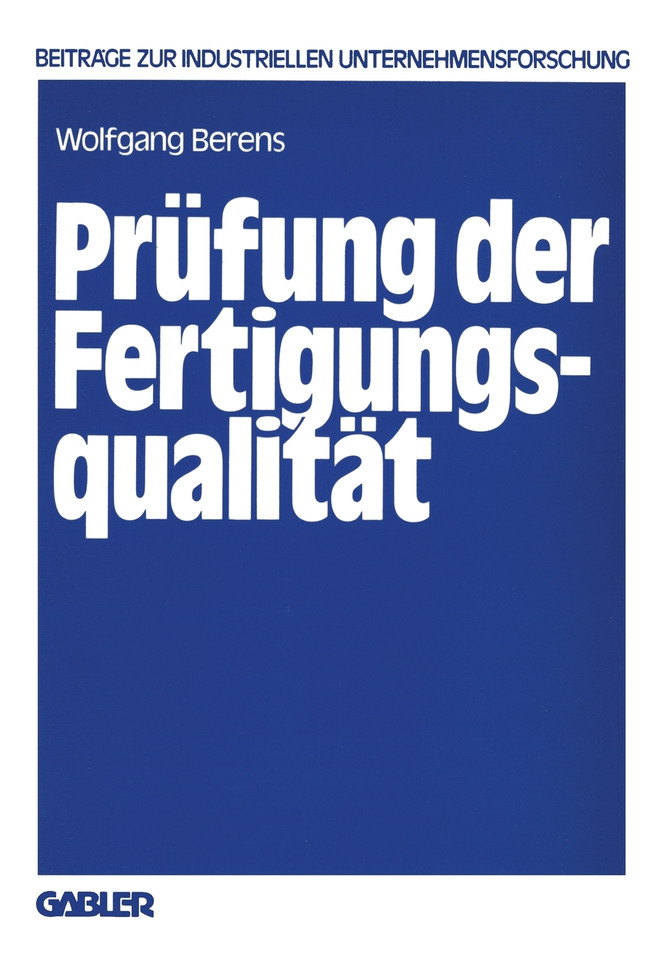 Prufung Der Fertigungsqualitat