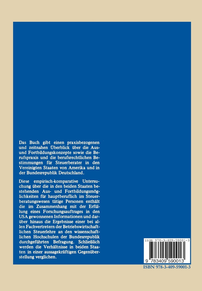 Steuerberatungslehre in den Vereinigten Staaten von Amerika und der Bundesrepublik Deutschland