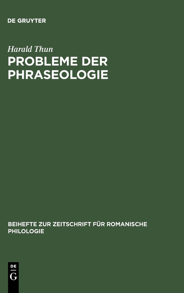 Probleme der Phraseologie