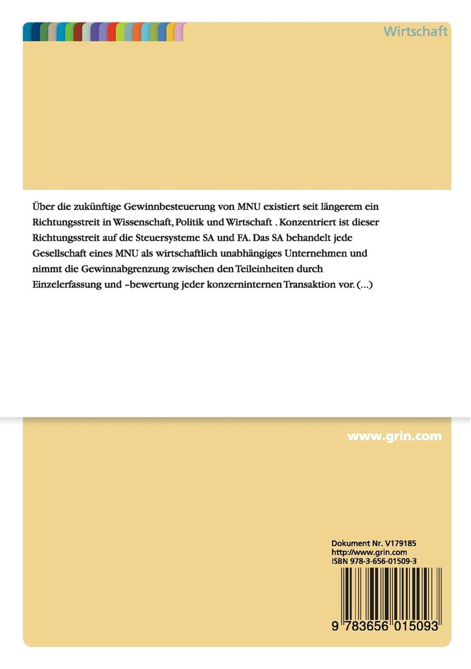 Gewinnbesteuerung multinationaler Unternehmen