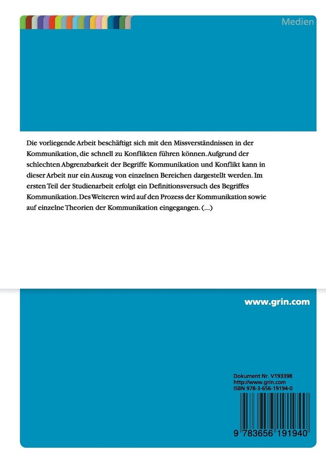 Kommunikation und Konflikt - Eine Übersicht