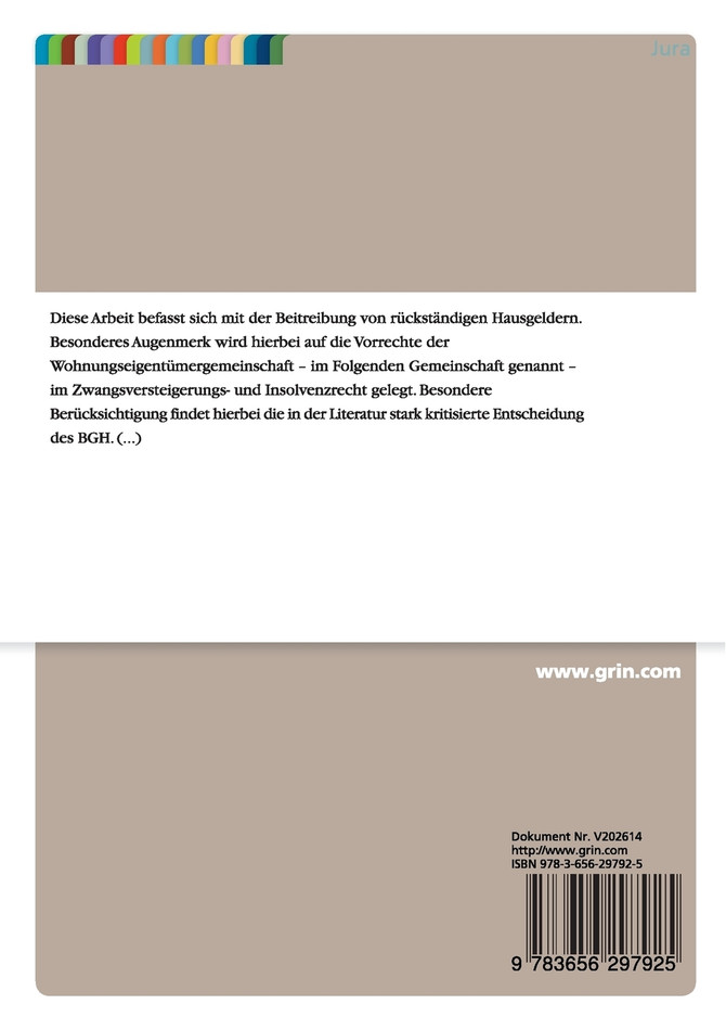 Hausgeldansprüche in der Insolvenz des Wohnungseigentümers