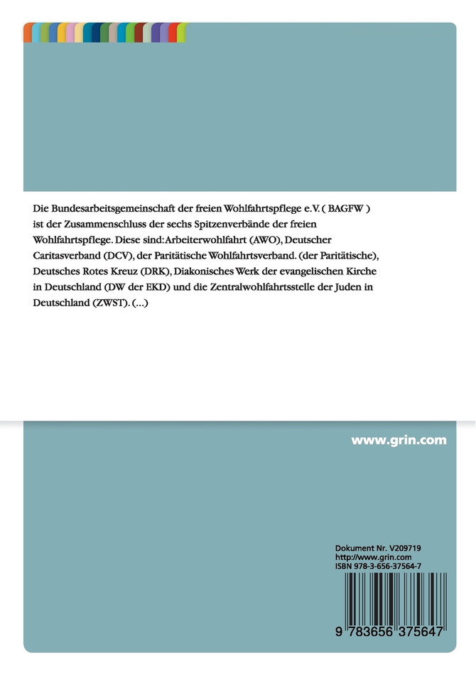 Die Struktur- und Organisationsformen der Bundesarbeitsgemeinschaft der  freien Wohlfahrtspflege