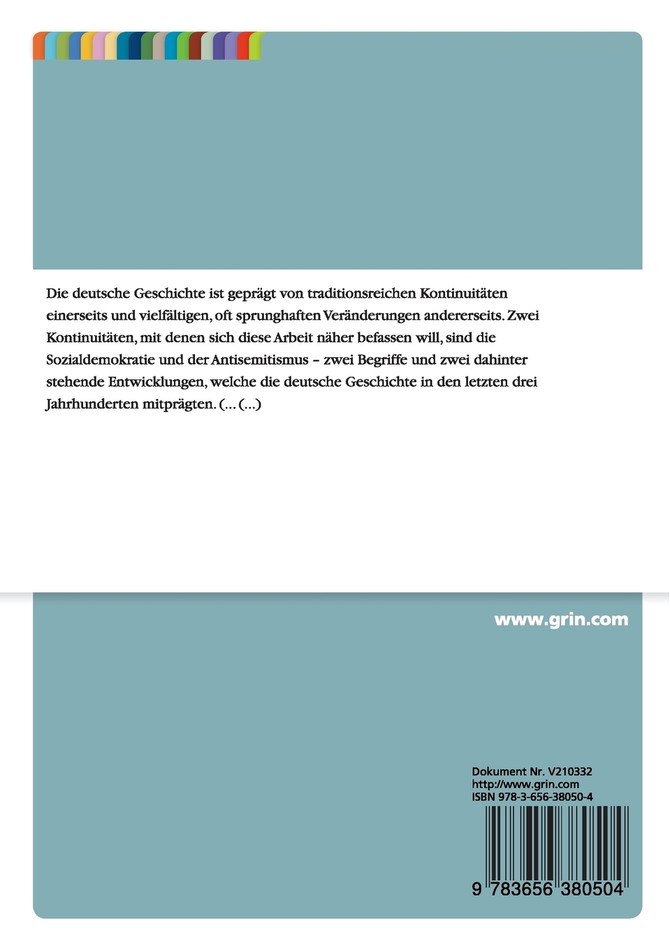 Sozialdemokratie und Antisemitismus im Deutschen Kaiserreich zwischen 1890 und 1914