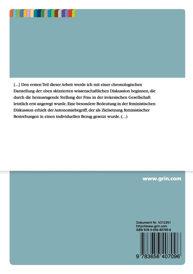 Autonomie von Frauen bei den Irokesen