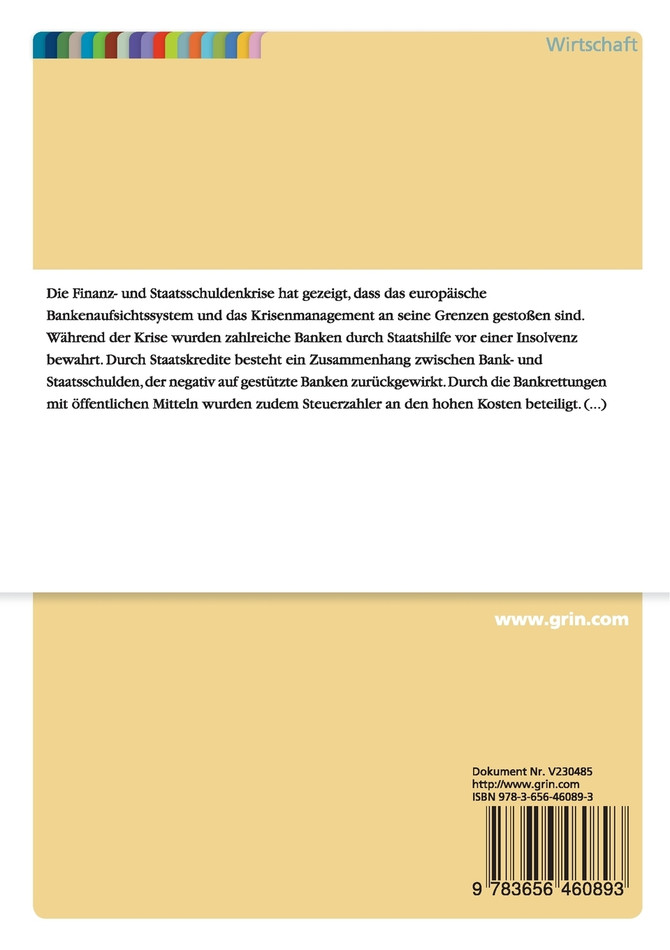 Die Einführung einer europäischen Bankenunion