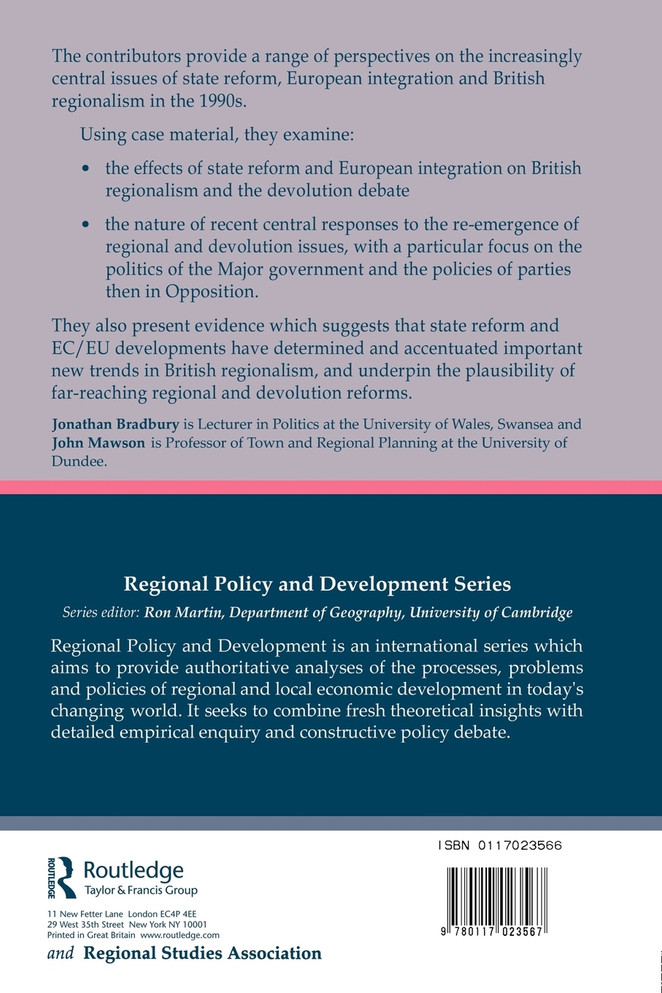 British Regionalism and Devolution