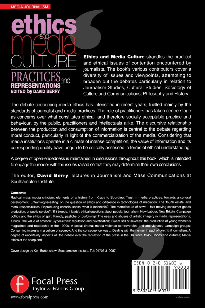 Ethics and Media Culture