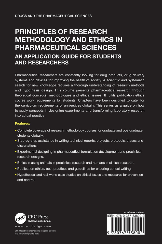 Principles of Research Methodology and Ethics in Pharmaceutical Sciences