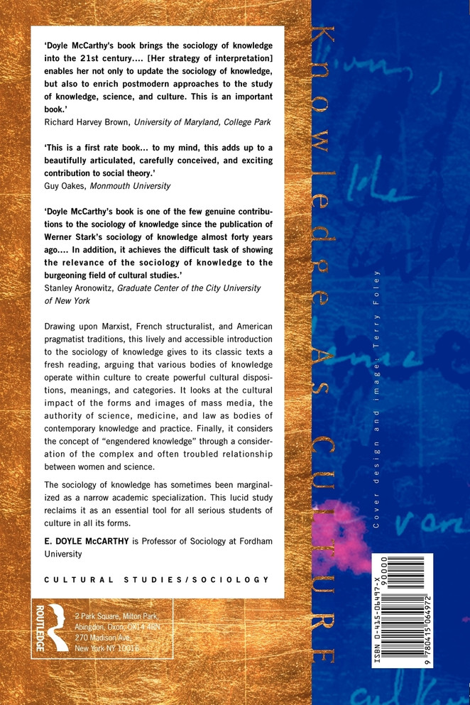 Knowledge as Culture