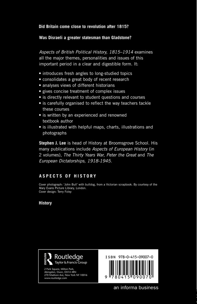 Aspects of British Political History 1815-1914