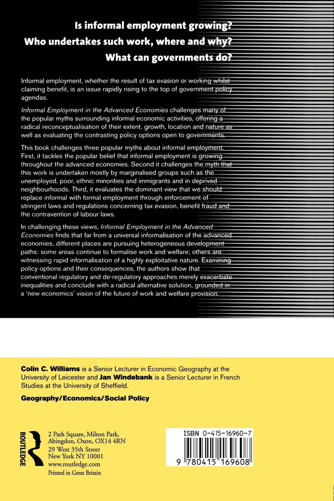 Informal Employment in Advanced Economies