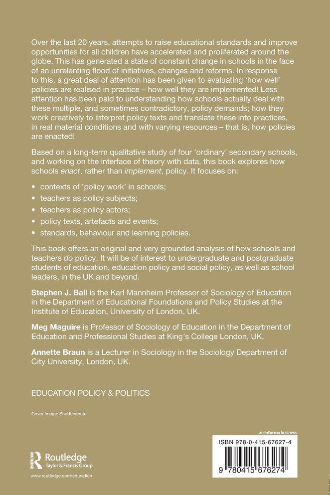 How Schools Do Policy