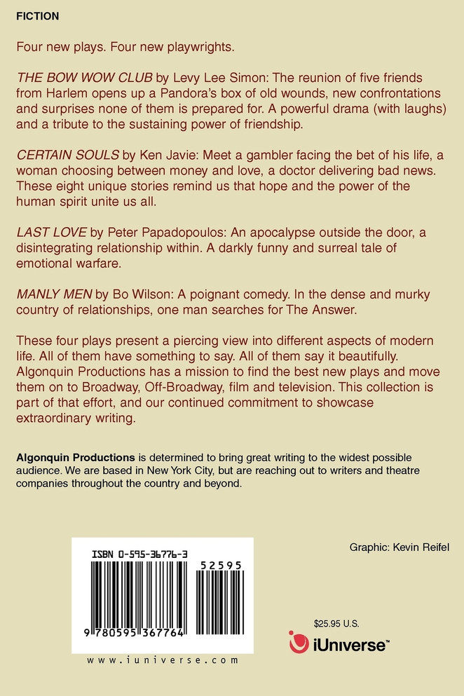 Algonquin Plays Volume One