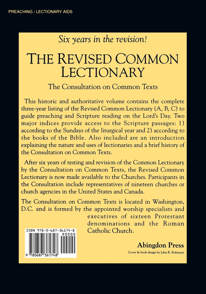 The Revised Common Lectionary