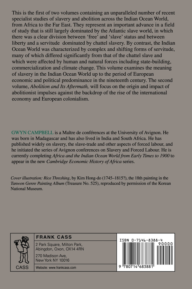 Structure of Slavery in Indian Ocean Africa and Asia