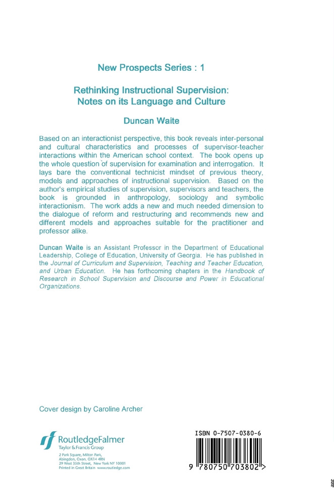 Rethinking Instructional Supervision