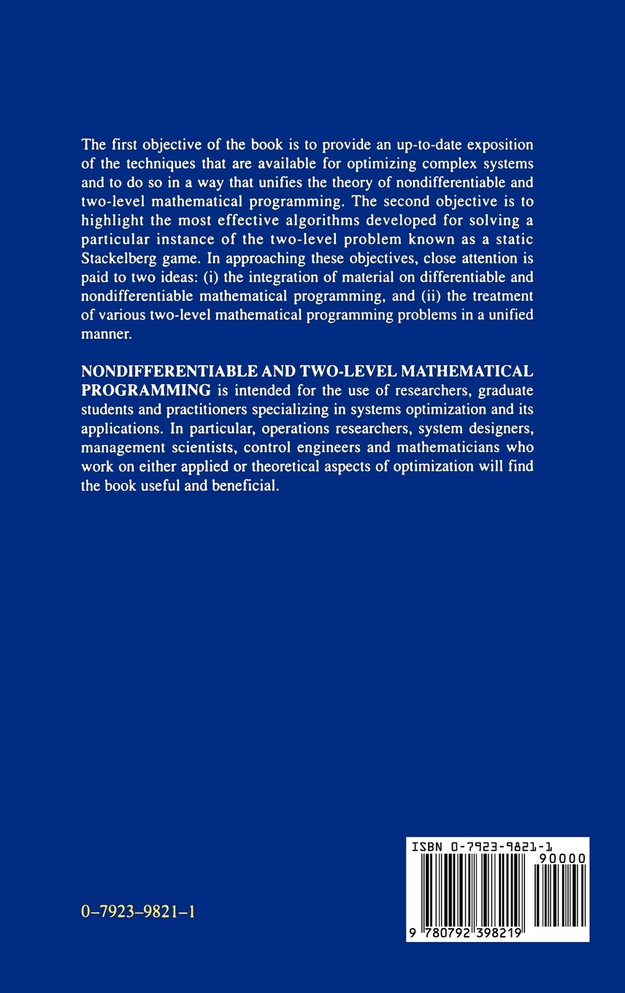 Nondifferentiable and Two-Level Mathematical Programming