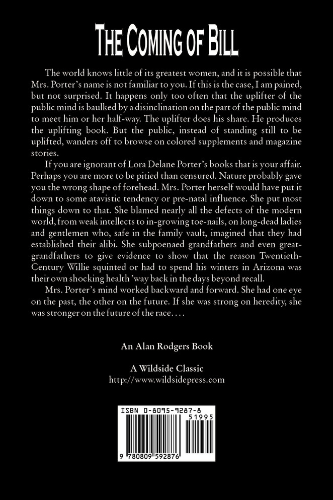 The Coming of Bill by P. G. Wodehouse, Fiction, Literary