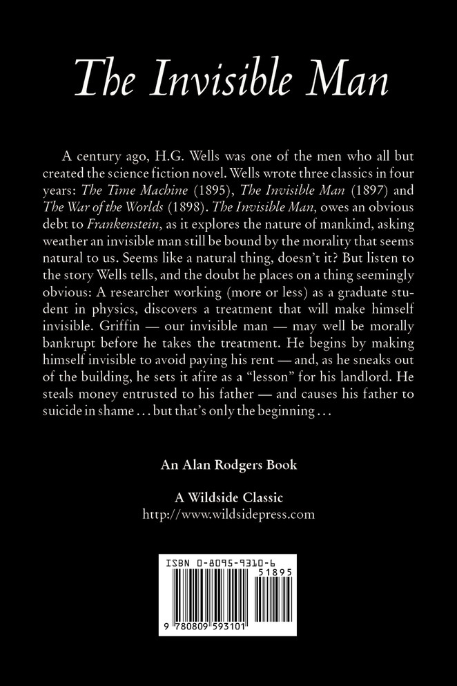 The Invisible Man by H. G. Wells, Fiction, Classics, Science Fiction