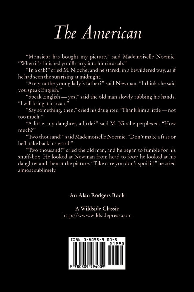 The American by Henry James, Fiction, Classics