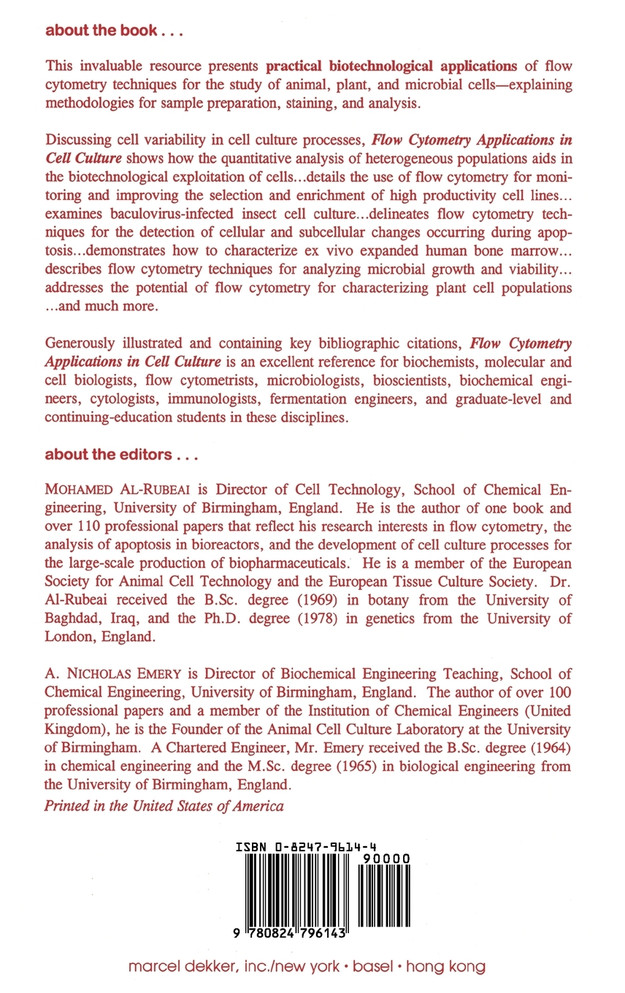 Flow Cytometry Applications in Cell Culture